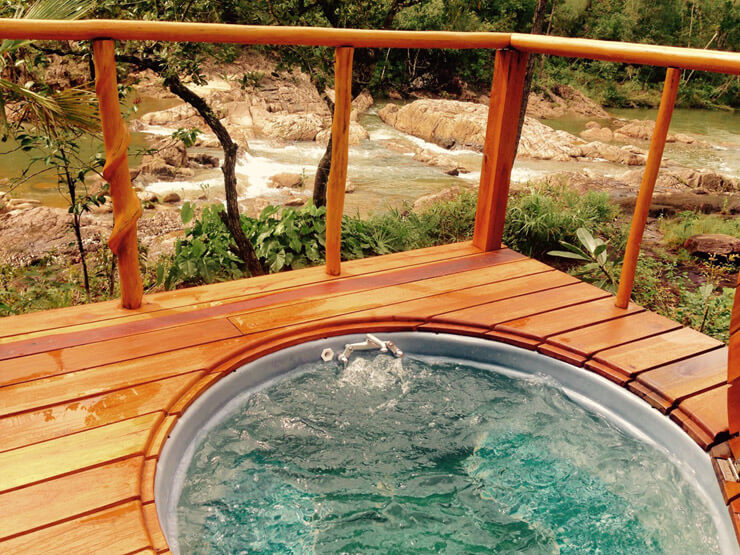 Relax in the hot tub